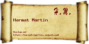 Harmat Martin névjegykártya