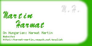 martin harmat business card